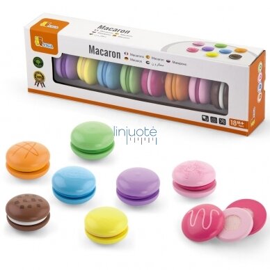 MEDINIAI SPALVOTI PJAUSTOMI "MACARONS'AI", 8 VNT, 50807