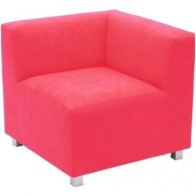 Kampinė sofa su atlošu, h 35 cm, įvairių spalvų