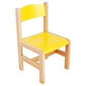 Medinė kėdė su veltiniu paduku, 2 dydis, įvairių spalvų