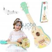 TOOKY TOY MEDINĖ UKULELĖ, GITARA VAIKAMS, TF571