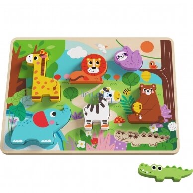 TOOKY TOY MONTESSORI MEDINĖ DĖLIONĖ GYVŪNAI MIŠKE, TH633 2